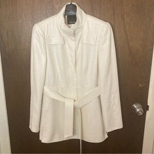 Vintage Ivory to Cream Colored Silk, Stylish Suit Jacket by Carlisle